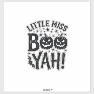 Little Miss Boo Yah Vintage Halloween Shirt Design