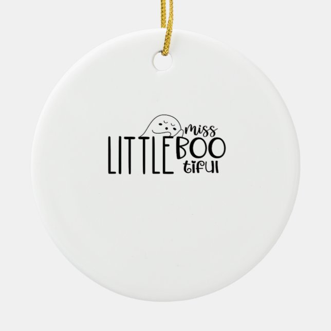 Little Miss Bootiful Retro Classic Ceramic Tree Decoration (Front)
