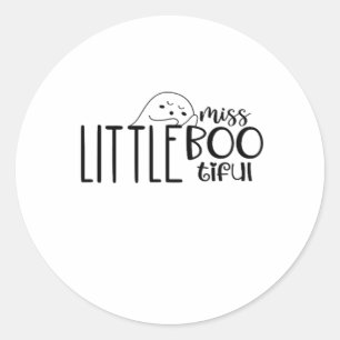 Little Miss Bootiful Retro Classic Classic Round Sticker