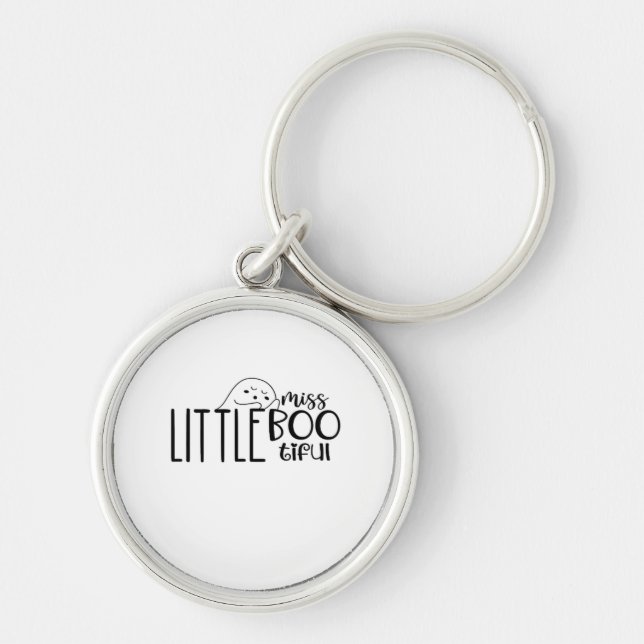 Little Miss Bootiful Retro Classic Key Ring (Front)