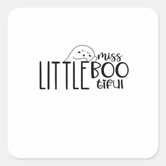 Little Miss Bootiful Retro Classic Square Sticker (Front)