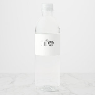 Little Miss Bootiful Retro Classic Water Bottle Label