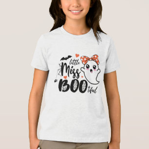 Little Miss Bootiful   Spooky Fun Kids Halloween Tri-Blend Shirt