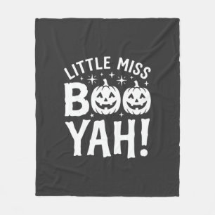 Little Miss Booyah Halloween Pumpkin Design_1 Fleece Blanket
