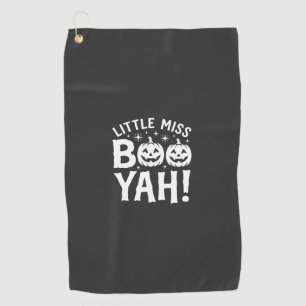 Little Miss Booyah Halloween Pumpkin Design_1 Golf Towel