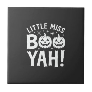 Little Miss Booyah Halloween Pumpkin Design_1 Tile