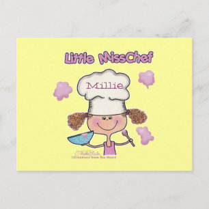 Little Miss Chef Personalise Postcard