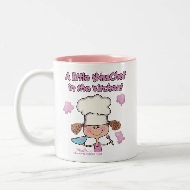 Little Miss Chef Two-Tone Coffee Mug (Left)