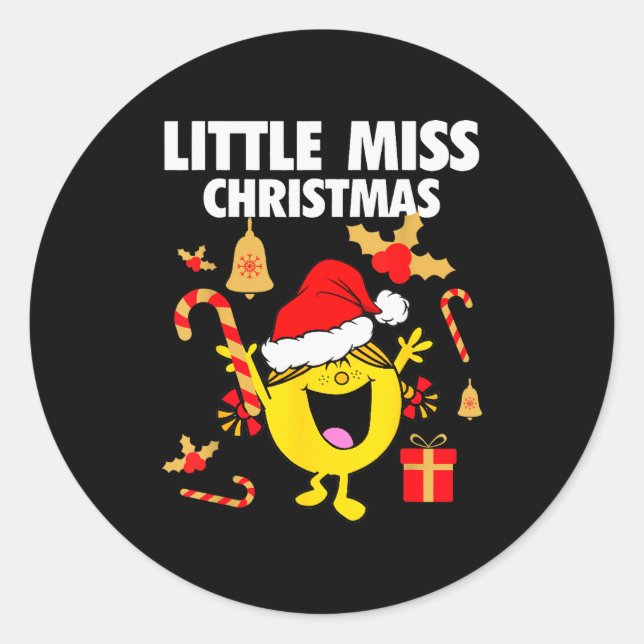 Little Miss Christmas  Classic Round Sticker (Front)