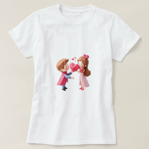 Little Miss cute superhero Love Valentine's Day T-Shirt