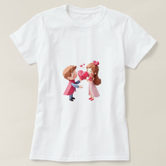 Little Miss cute superhero Love Valentine's Day T-Shirt (Design Front)