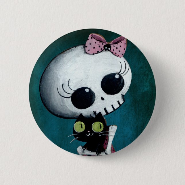 Little Miss Death - Halloween Beauty 6 Cm Round Badge (Front)
