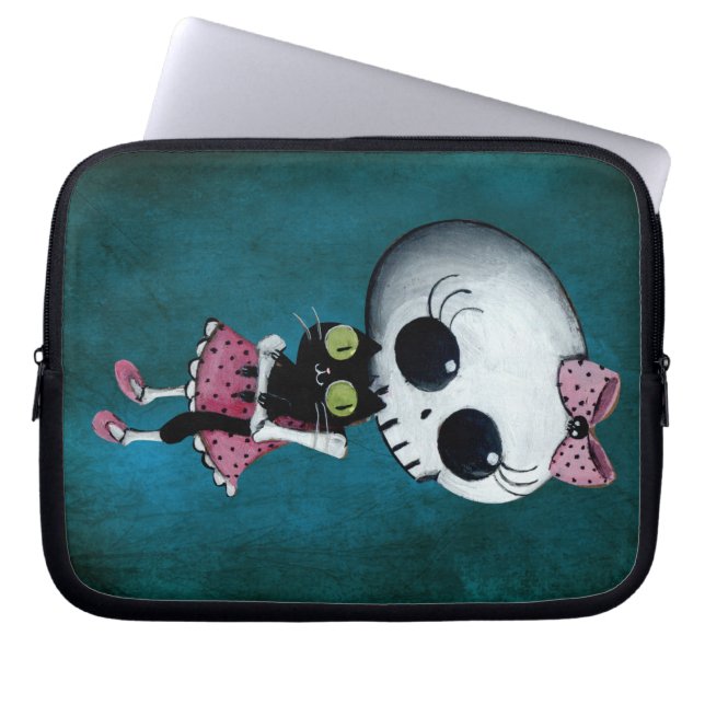 Little Miss Death - Halloween Beauty Laptop Sleeve (Front)