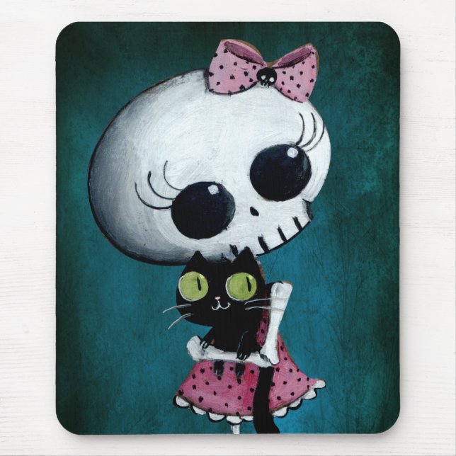 Little Miss Death - Halloween Beauty Mouse Mat (Front)