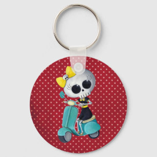 Little Miss Death on Scooter Key Ring