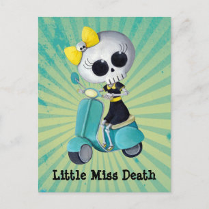 Little Miss Death on Scooter Postcard