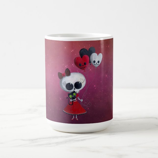 Little Miss Death Valentine Girl Coffee Mug (Center)
