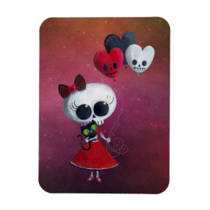 Little Miss Death Valentine Girl Magnet