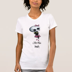 Little Miss Death with Black Cat T-Shirt