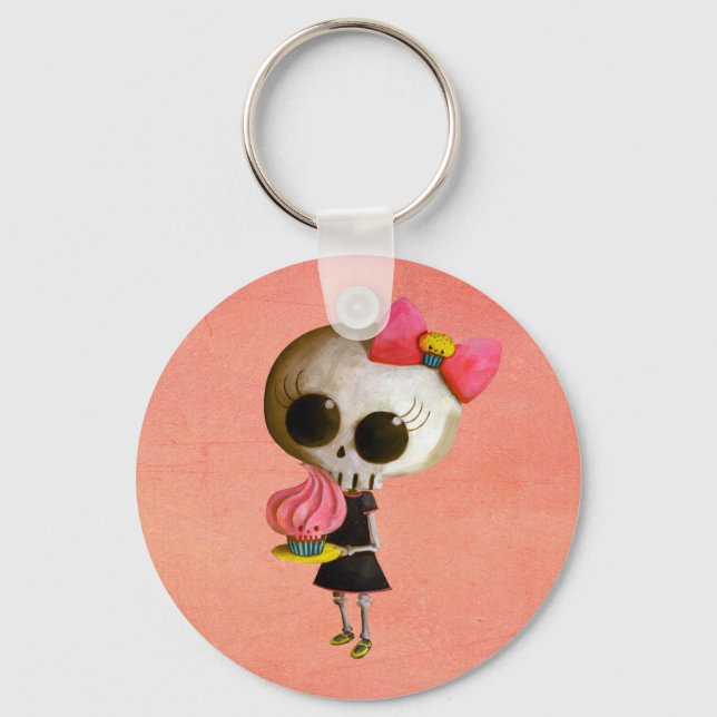 Little Miss Death with Cupcake Key Ring (Front)