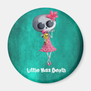 Little Miss Death with Halloween Ice Cream Magnet