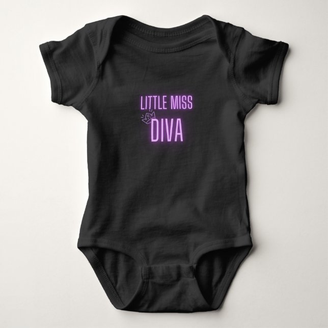 Little Miss Diva Baby Bodysuit (Front)