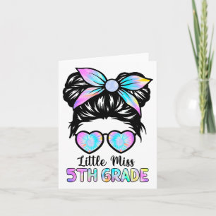 Little Miss Fifth Grade Girls Ck To School Shirt 5 Card