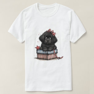 Little Miss Firecracker Newfie T-Shirt