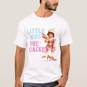 Little Miss Firecracker Vintage Americana T-Shirt
