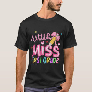 Little Miss First Grade Back To School For Girls  T-Shirt