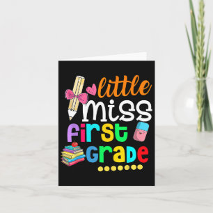 Little Miss First Grade Ck To School 1st Grader Card