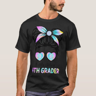 Little Miss Fourth Grade Girl Back To School  4th  T-Shirt