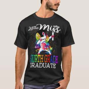 Little Miss Fourth Grade Graduate Unicorn T-Shirt