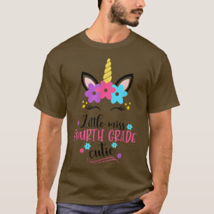 Little Miss Fourth Grade Unicorn Back To School Te T-Shirt
