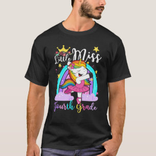 Little Miss Fourth Grade Unicorn First Day Of Scho T-Shirt