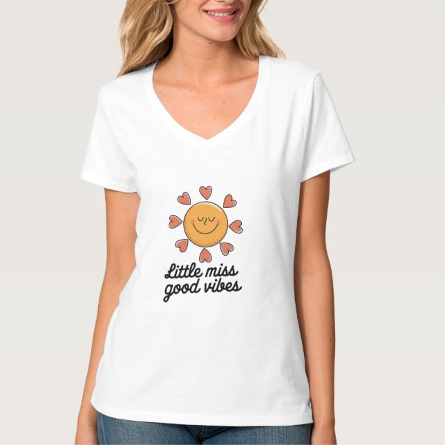 Little miss good vibes T-Shirt (Front)