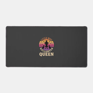 Little Miss Halloween Queen Witch Cat Design_1 Desk Mat