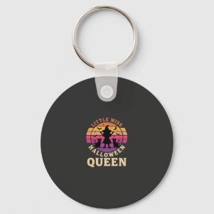 Little Miss Halloween Queen Witch Cat Design_1 Key Ring