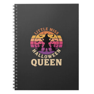 Little Miss Halloween Queen Witch Cat Design_1 Notebook
