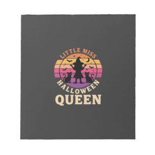Little Miss Halloween Queen Witch Cat Design_1 Notepad