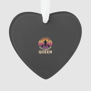Little Miss Halloween Queen Witch Cat Design_1 Ornament