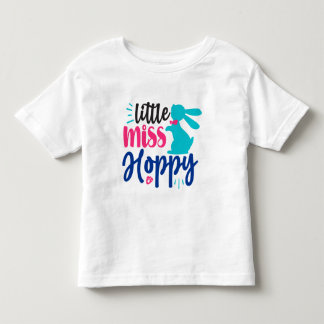 Little Miss Hoppy Easter Toddler T-Shirt