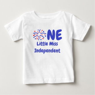 Little Miss Independant 1st Birthday Baby T-Shirt