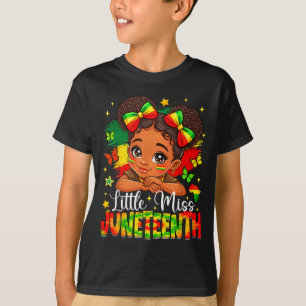 Little miss juneteenth african american girl messy T-Shirt