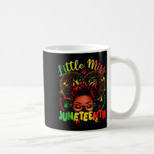 Little miss juneteenth afro pride black afro hair coffee mug