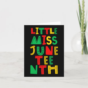 Little Miss Juneteenth Black Girl Magic Toddler Ba Card