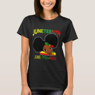 Little Miss Juneteenth Celebrate 19th 1865 June Bl T-Shirt