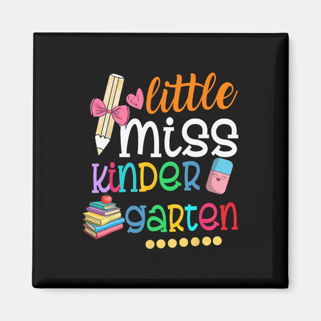 Little Miss Kindergarten  For Kids Girls Back To S Magnet (Front)