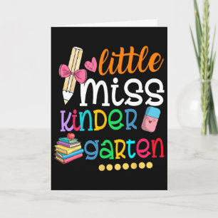 Little Miss Kindergarten For Kids Girls Byck To Sc Card
