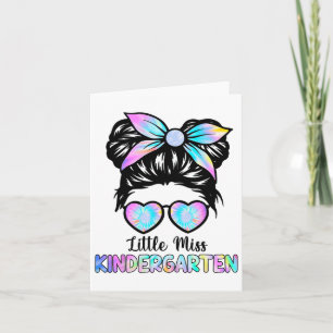 Little Miss Kindergarten Girls Ck To School Shirt Card